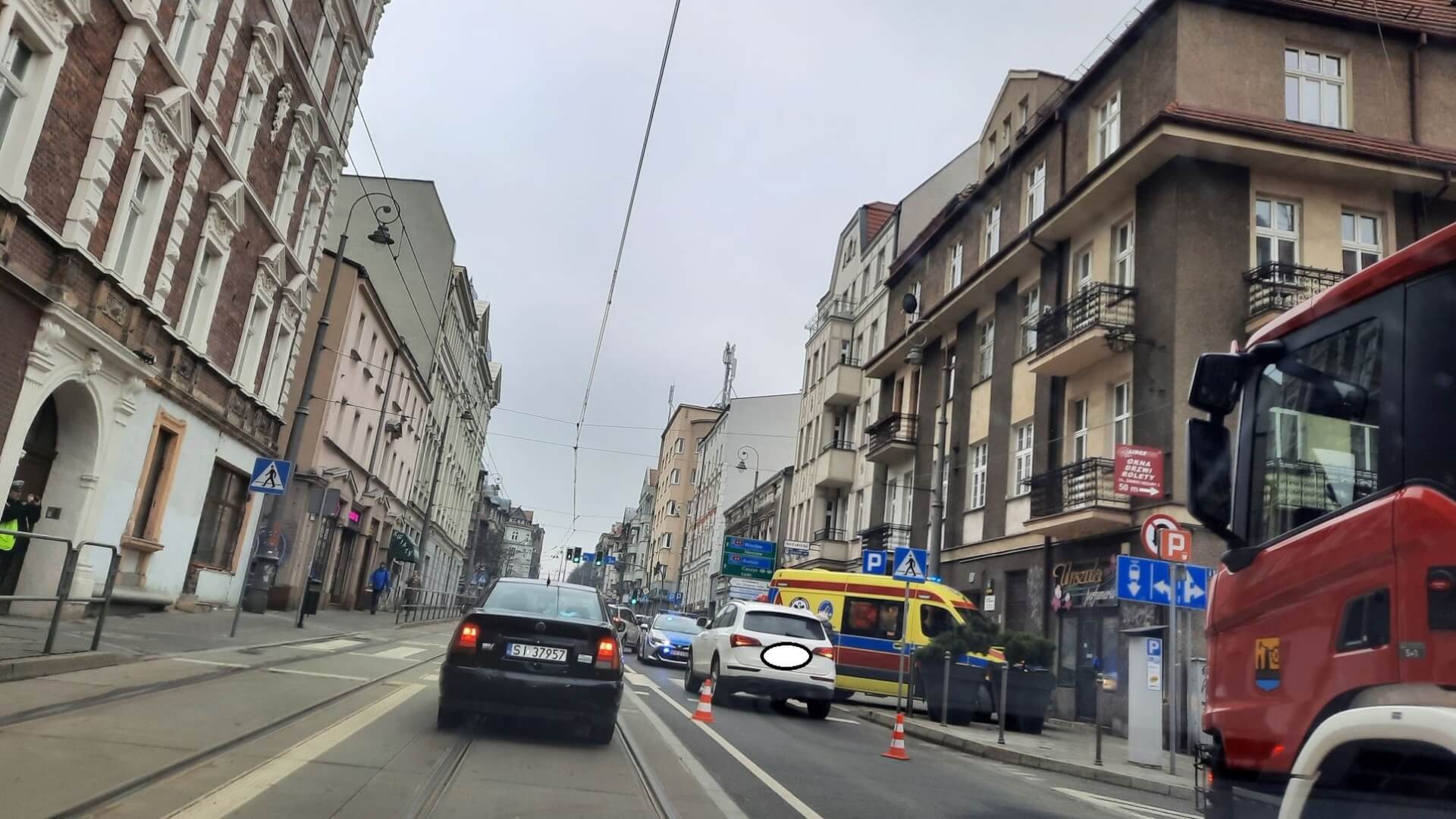 Wypadek Katowice Kościuszki, potrącenie