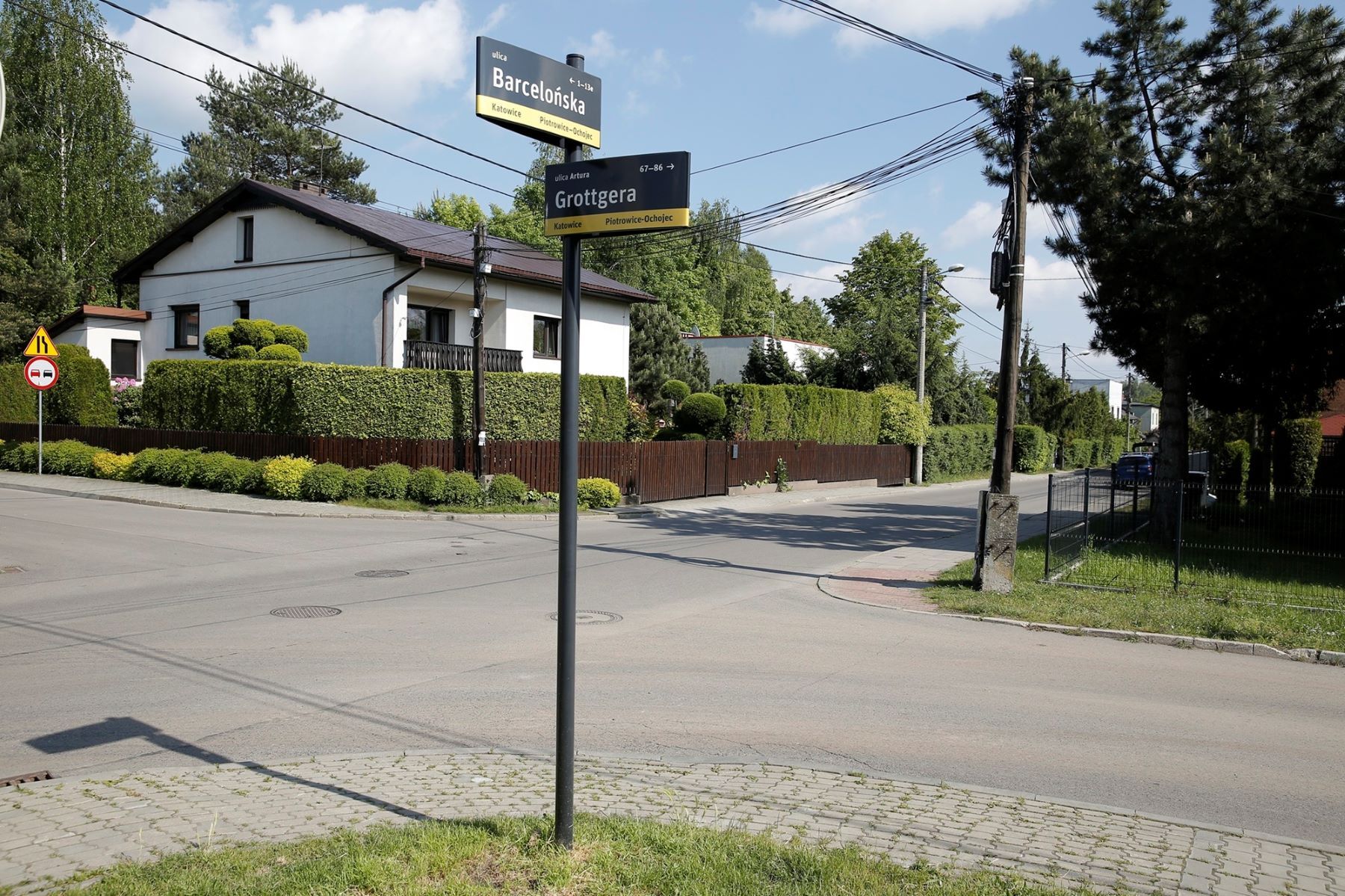 Skrzyżowanie ulic Barcelońskiej i Grottgera w Katowicach