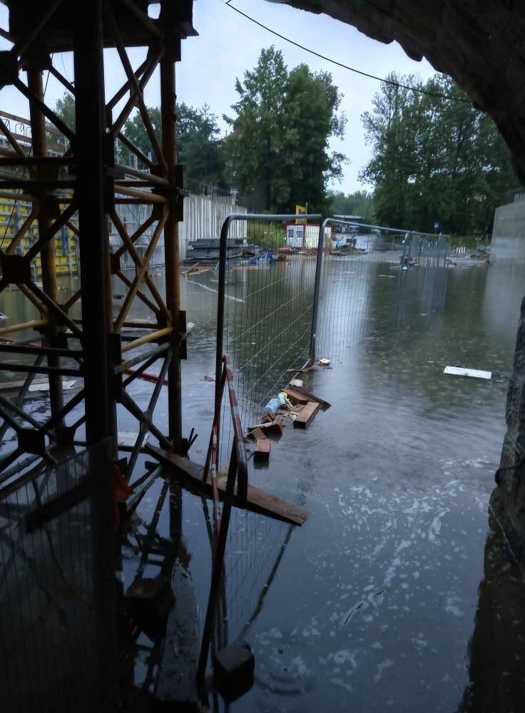 Katowice Kłodnicka wiadukt zalanie 28 07 2025