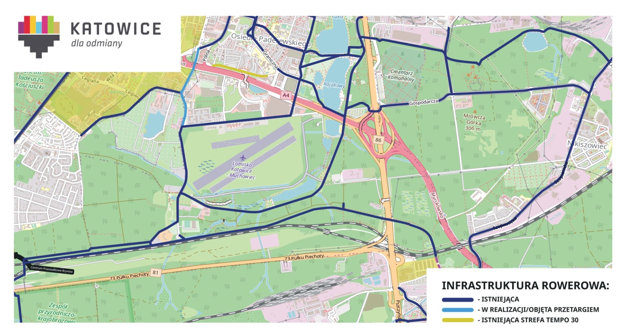 Mapka, infrastruktura, rower