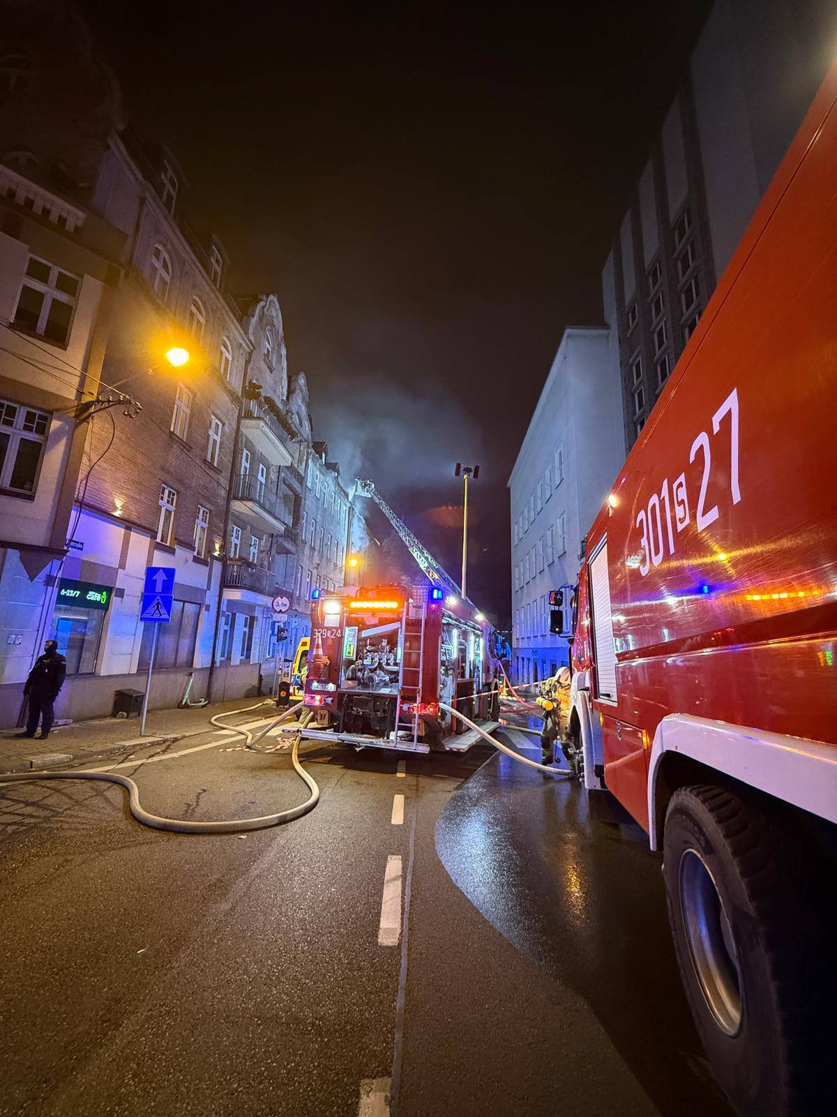 Pożar pustostanu, Katowice, ul. Francuska