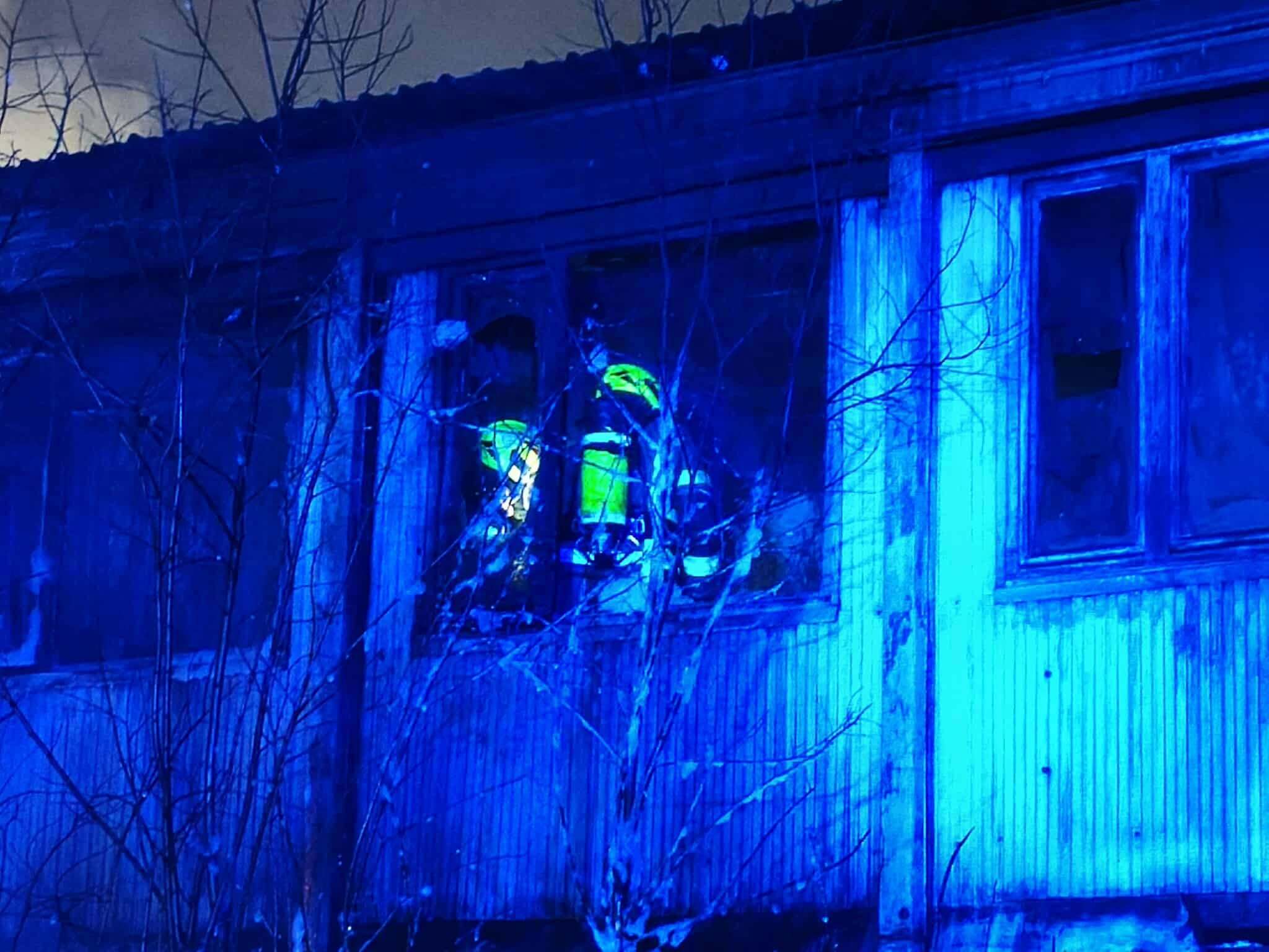 Pozar pustostanu Katowice Zawodzie 5