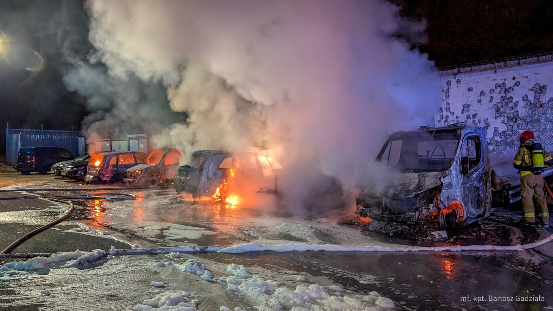 Pożar samochodów, Katowice Zawodzie, 2.08 2025