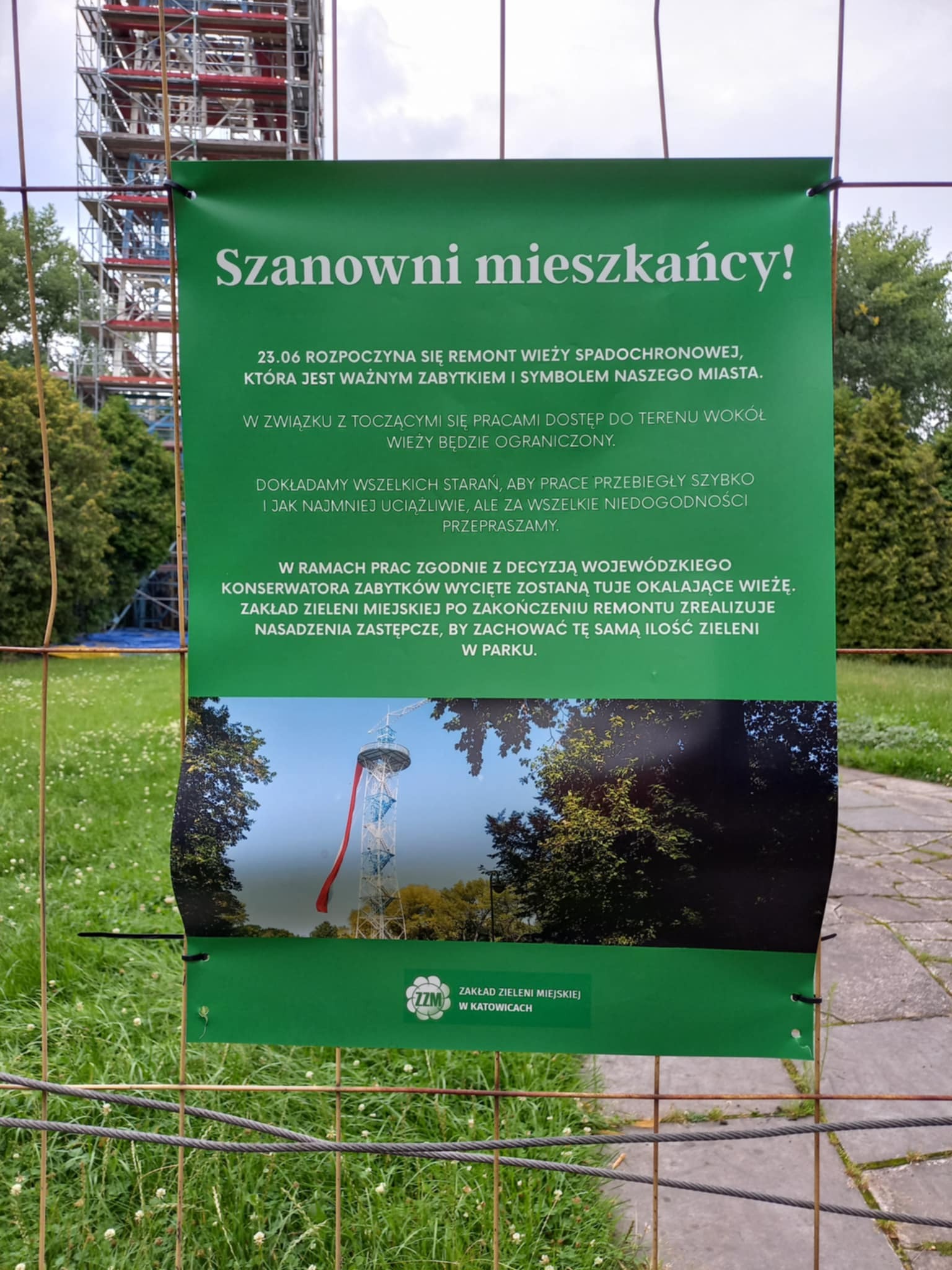 Wieża spadochronowa w parku Kościuszki zostanie wyremontowana