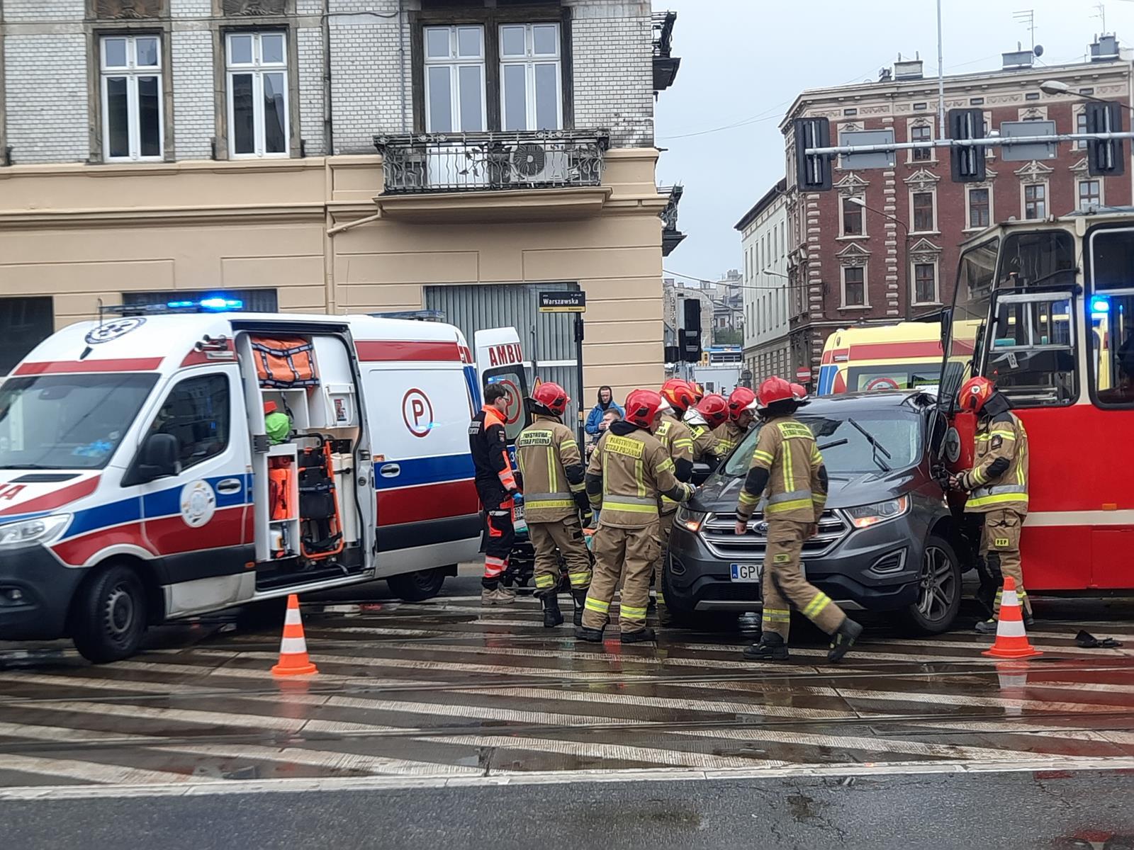 Wypadek Katowice Warszawska 11 10 2025