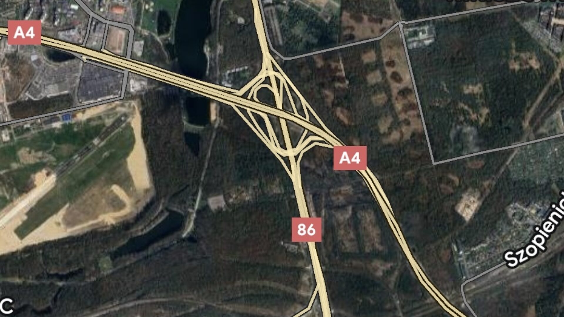 Autostrada A4 - węzeł Murckowska Autostrada A4 - węzeł Murckowska