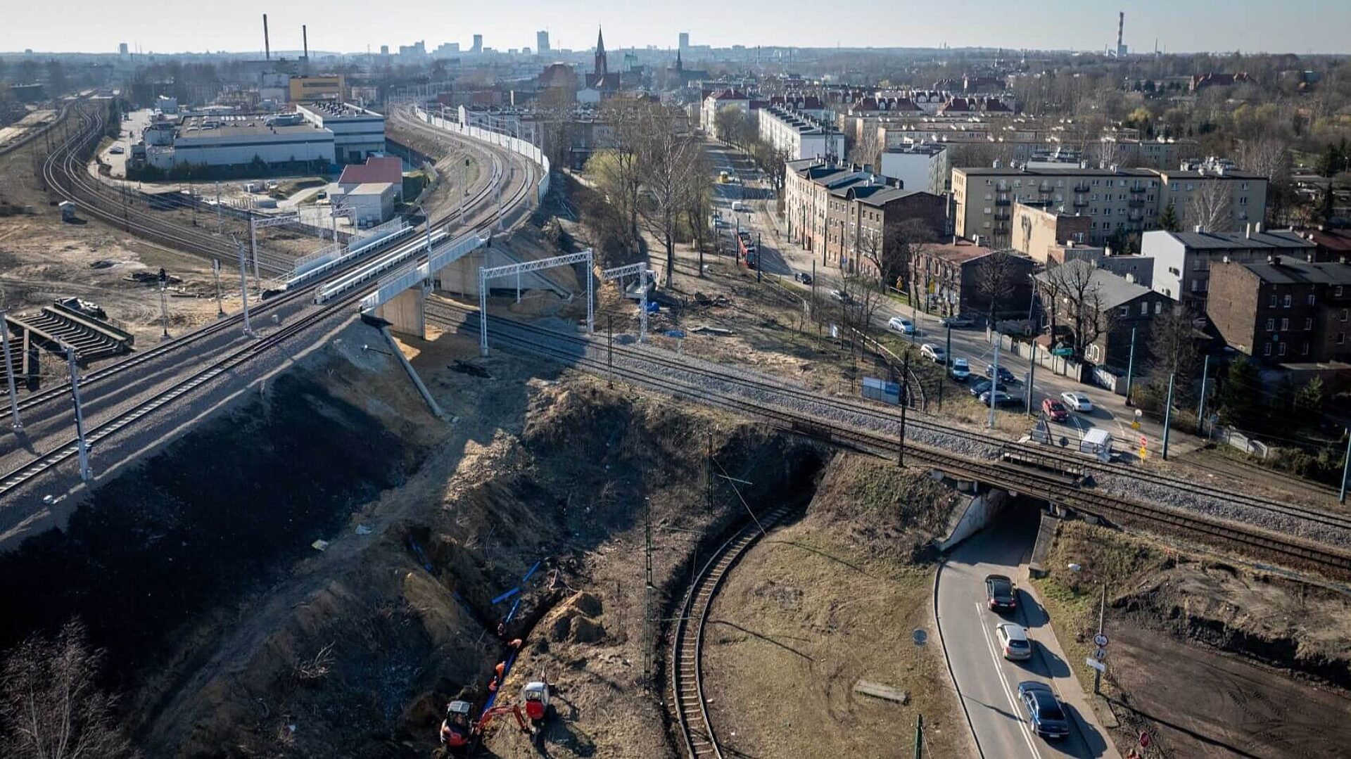 Wiadukt kolejowy Wiosny Ludow Katowice Wiadukt kolejowy Wiosny Ludow Katowice