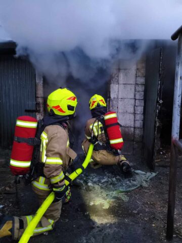 Pożar w Katowicach - Szopienicach Pożar w Katowicach - Szopienicach