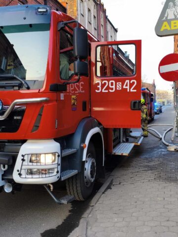 Pożar w Katowicach - Szopienicach Pożar w Katowicach - Szopienicach