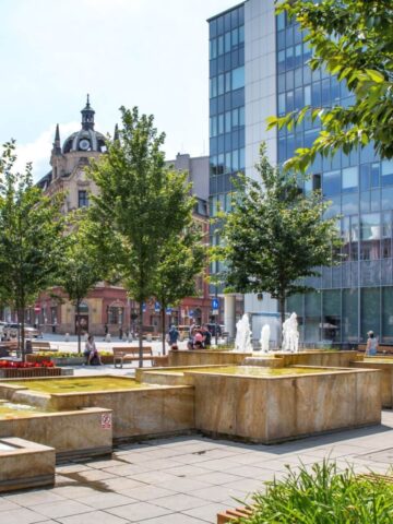 Plac kwiatowy rynek katowice fontanna Plac kwiatowy rynek katowice fontanna