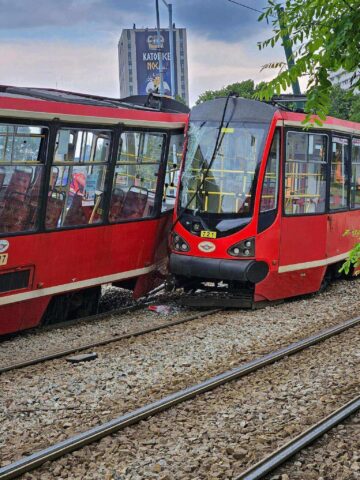 Wykolejenie tramwaju Katowice Rondo Wykolejenie tramwaju Katowice Rondo