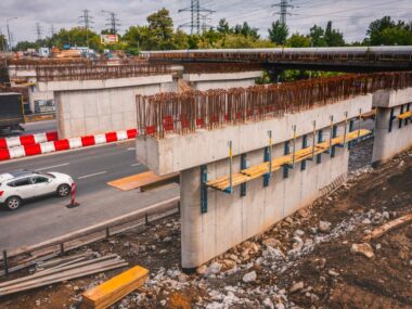 Gehenna na S86 Sosnowiec-Katowice zakończy się 15 grudnia Katowice przebudowa wiaduktow nad s86 5