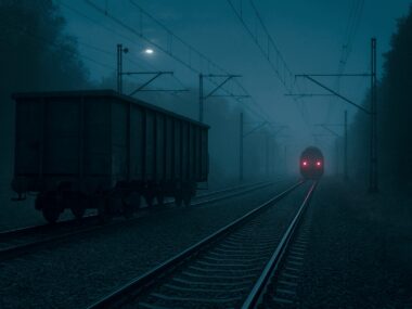 Wagon widmo w Katowicach. Kto i po co odłączył go z pociągu? Wagon widmo w Katowicach ilustracja AI