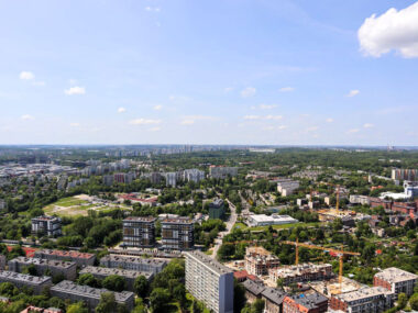 Wieżowiec na górce. Prawie na Alpach, a w Katowicach Budowa wiezowiec Atal Petla Sloneczna Katowice 63 1