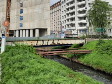 Kładka nad Rawą w centrum Katowic idzie do remontu Kladka Rawa