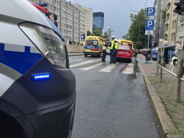Potracenie pieszej aleja Korfantego Katowice