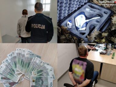 Włamali się do jednej z firm, ukradli sejf i spektrometr Wlamanie dabrowa gornicza 1