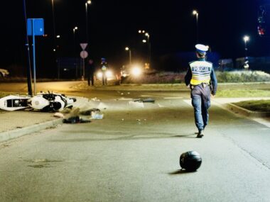 Mieszkaniec Katowic po pijaku spowodował wypadek w Rudzie Śl Wypadek, Chebzie